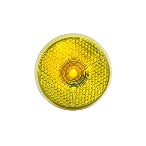 Clip led reflectante en vivos colores. De sólido de ajuste y pilas de botón con film de seguridad incluidas.