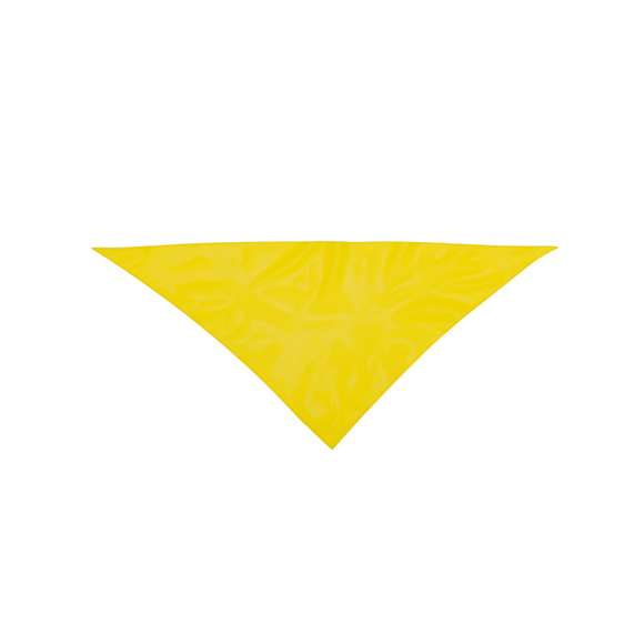 Pañoleta tamaño extra de diseño tirangular. Con cuerpo en suave poliéster de vivos y variados colores. Pespuntes de refuerzo en los laterales. Color blanco especialmente diseñado para marcaje en sublimación.