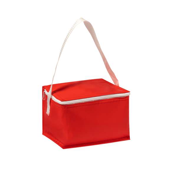 Nevera fabricada en resistente PVC. Con compartimento de 3,2L de capacidad, cierre de cremallera y con cinta bandolera ajustable. Interior isotermo acabado en aluminio. Disponible en variada y llamativa gama de colores.