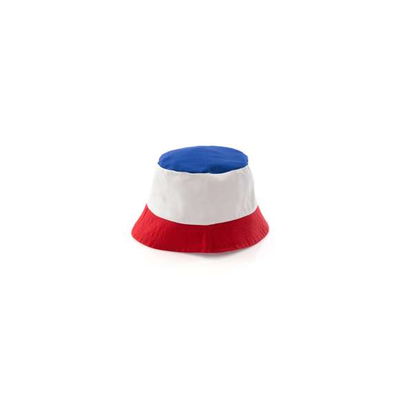  	Gorro tipo bob de diseño bandera nacional en material 100% algodón. Disponible en diseños España, Portugal, Francia e Italia.