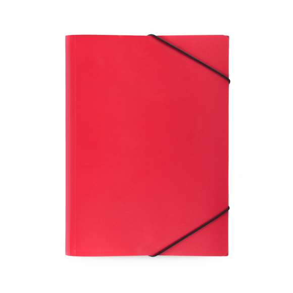 Carpeta de gran capacidad con cierre elástico, en variados colores, de acabado translúcido y sistema de plegado tripe.