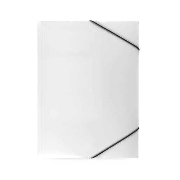 Carpeta de gran capacidad con cierre elástico, en variados colores, de acabado translúcido y sistema de plegado tripe.