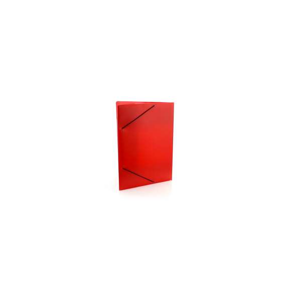 Carpeta de gran capacidad con cierre elástico, en variados colores, de acabado translúcido y sistema de plegado tripe.
