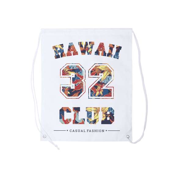 Mochila de cuerdas de suave poliéster en extensa gama de colores. Con cuerdas autocierre en color negro, esquinas reforzadas en polipiel a juego con el color de la mochila y resistentes argollas metálicas. Color blanco especial para sublimación.
