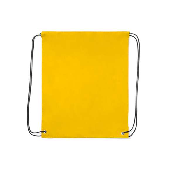 Mochila de cuerdas de suave poliéster en extensa gama de colores. Con cuerdas autocierre en color negro, esquinas reforzadas en polipiel a juego con el color de la mochila y resistentes argollas metálicas. Color blanco especial para sublimación.