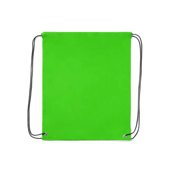 Mochila de cuerdas de suave poliéster en extensa gama de colores. Con cuerdas autocierre en color negro, esquinas reforzadas en polipiel a juego con el color de la mochila y resistentes argollas metálicas. Color blanco especial para sublimación.