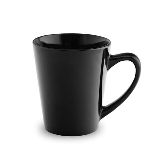 Taza de cerámica de 350ml de capacidad en divertida y amplia gama de vivos colores. Presentada en caja individual.