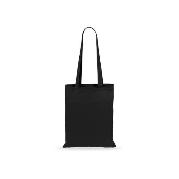 Bolsa en material 100% algodón en variada gama de vivos colores. Con asas largas de 70cm y acabado cosido. Resistencia hasta 7kg de peso.