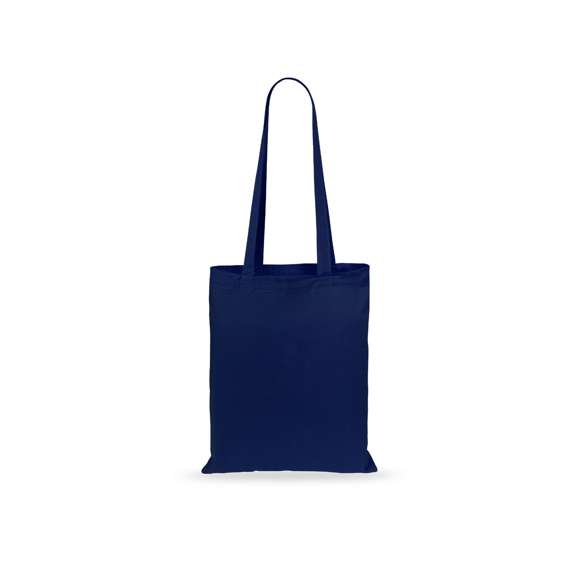Bolsa en material 100% algodón en variada gama de vivos colores. Con asas largas de 70cm y acabado cosido. Resistencia hasta 7kg de peso.