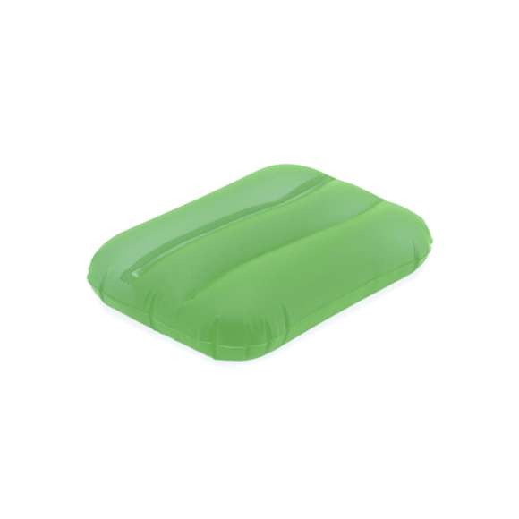 Almohadilla inflable en resistente PVC y variada gama de vivos colores.
