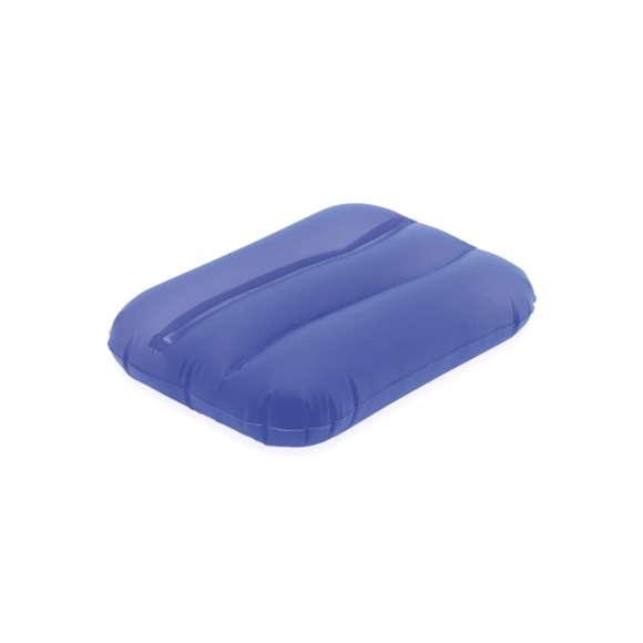 Almohadilla inflable en resistente PVC y variada gama de vivos colores.