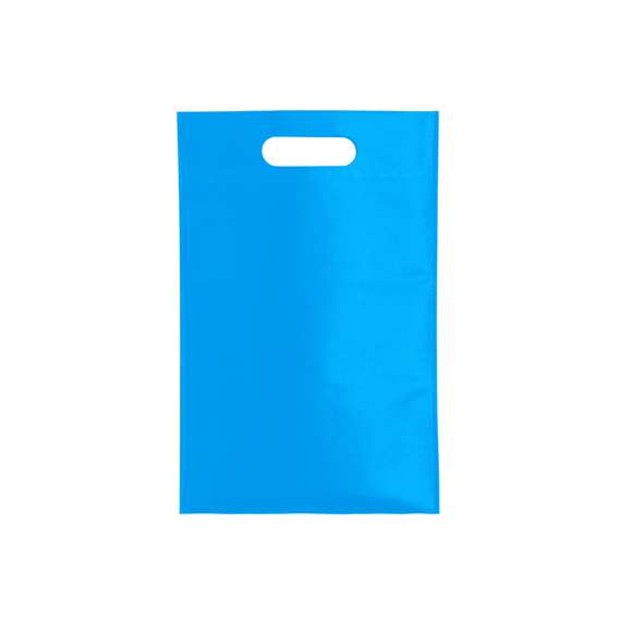 Bolsa de non-woven de 80g/m2 en color negro especialmente diseñada para calzado veraniego. Con asa reforzada troquelada.