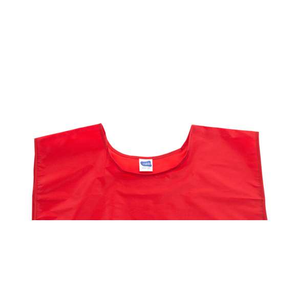 Peto deportivo para adulto en suave y resistente poliéster 190T de vivos colores y laterales rematados con elásticos. Talla única.