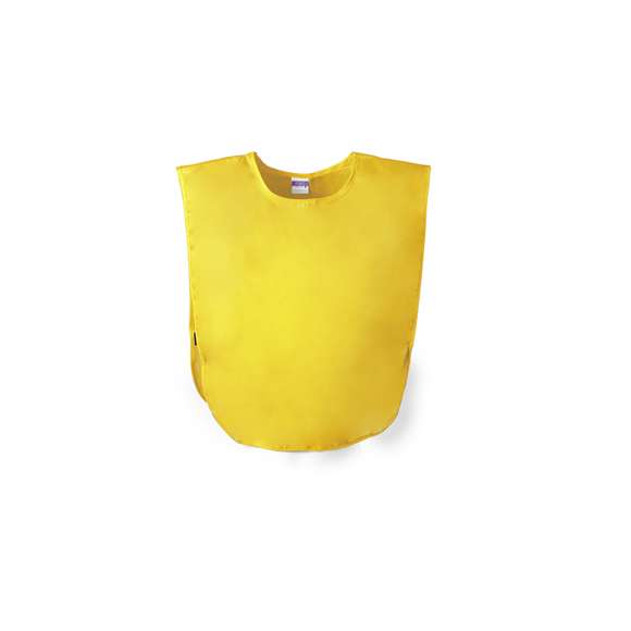 Peto deportivo para niño en suave y resistente poliéster 190T de vivos colores y laterales rematados con elásticos. Talla única.