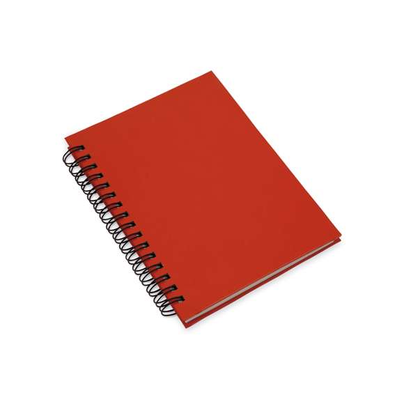 Libreta de anillas con tapas de suave tacto acabadas en resistente cartón reciclado rígido en variados colores. Con 80 hojas de distribución a una raya.