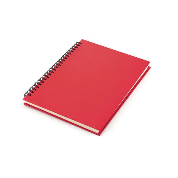 Libreta de anillas con tapas de suave tacto acabadas en resistente cartón reciclado rígido en variados colores. Con 80 hojas de distribución a una raya.
