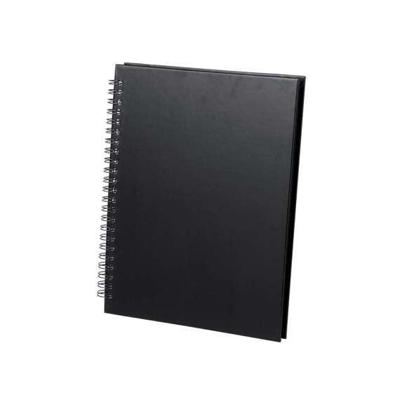 Libreta de anillas con tapas de suave tacto acabadas en resistente cartón reciclado rígido en variados colores. Con 80 hojas de distribución a una raya.