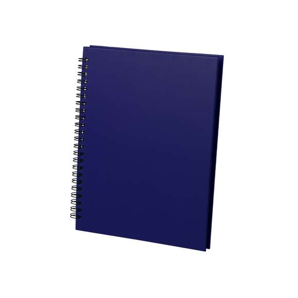 Libreta de anillas con tapas de suave tacto acabadas en resistente cartón reciclado rígido en variados colores. Con 80 hojas de distribución a una raya.