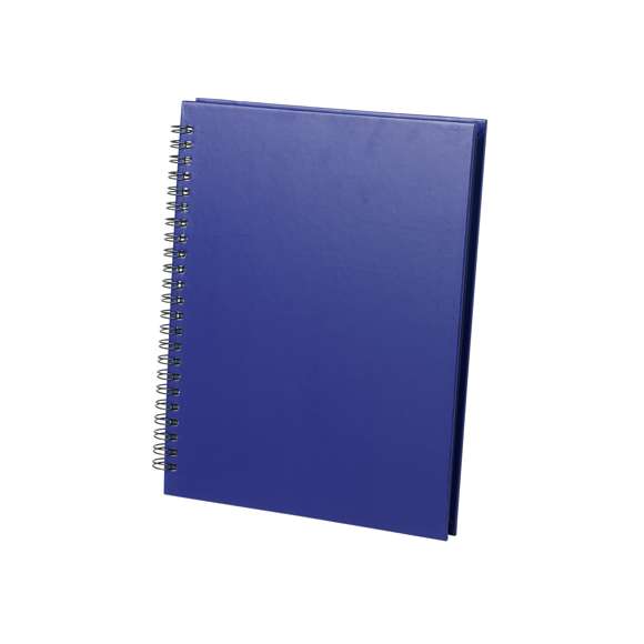 Libreta de anillas con tapas de suave tacto acabadas en resistente cartón reciclado rígido en variados colores. Con 80 hojas de distribución a una raya.