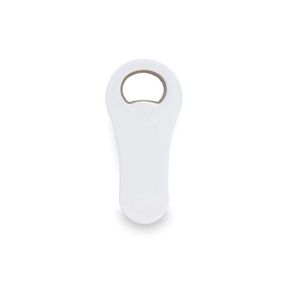 Abridor magnético con resistente cuerpo en variados colores y pieza de apertura metálica.