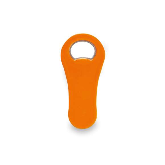 Abridor magnético con resistente cuerpo en variados colores y pieza de apertura metálica.