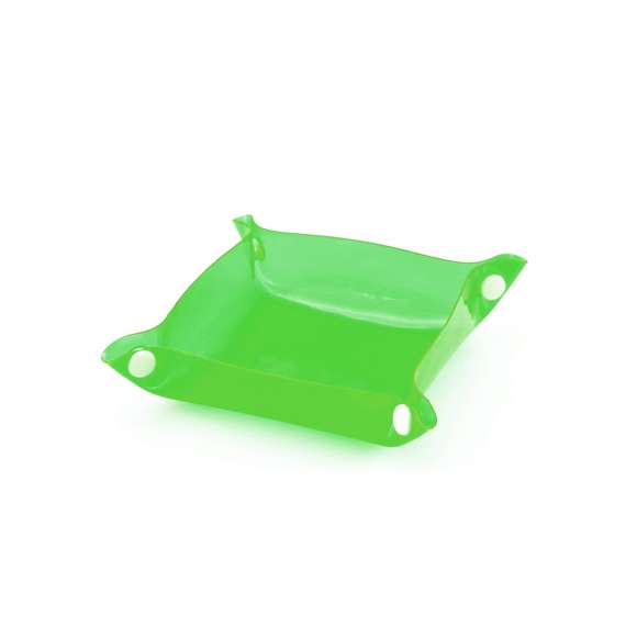 Original vaciabolsillos en resistente PVC de variados colores transparentes. Con cierres de botón en las esquinas.
