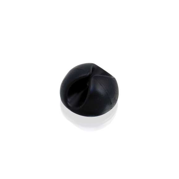  	Soporte adhesivo multifunción en suave caucho. Válido como soporte para mascarillas, lanyards, soporte para cables… Disponible en acabados blanco y negro.
