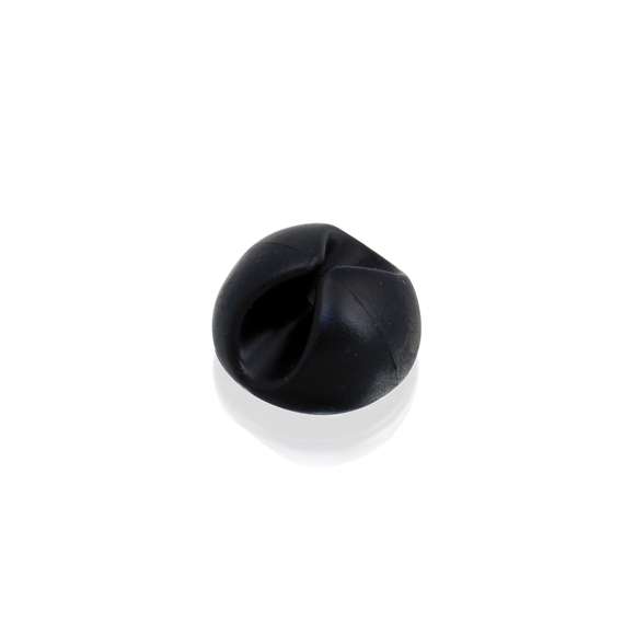  	Soporte adhesivo multifunción en suave caucho. Válido como soporte para mascarillas, lanyards, soporte para cables… Disponible en acabados blanco y negro.