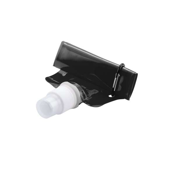 Bidón de 400ml de capacidad con cuerpo flexible en material PET de vivos colores . Con tapón de seguridad a rosca y mosquetón metálico de transporte a juego. Disponible manual de instrucciones en español e inglés.