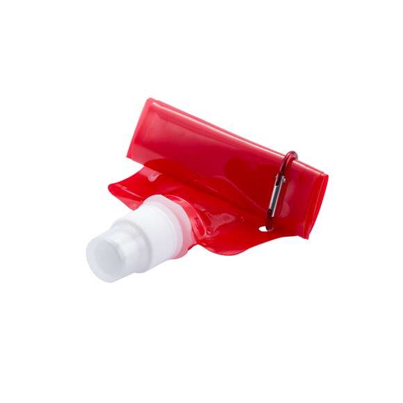 Bidón de 400ml de capacidad con cuerpo flexible en material PET de vivos colores . Con tapón de seguridad a rosca y mosquetón metálico de transporte a juego. Disponible manual de instrucciones en español e inglés.
