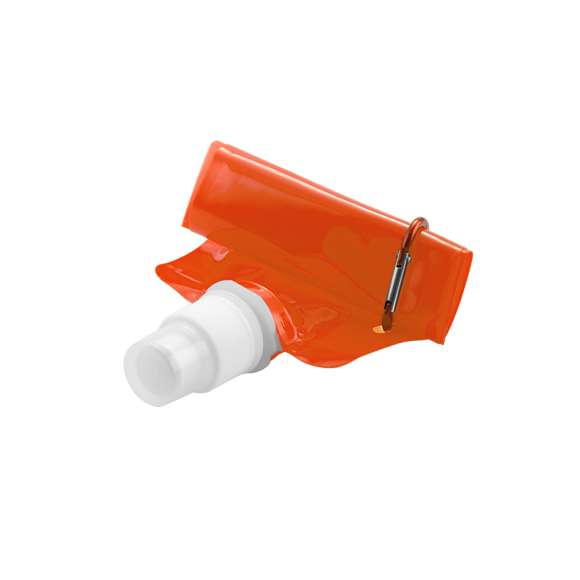 Bidón de 400ml de capacidad con cuerpo flexible en material PET de vivos colores . Con tapón de seguridad a rosca y mosquetón metálico de transporte a juego. Disponible manual de instrucciones en español e inglés.