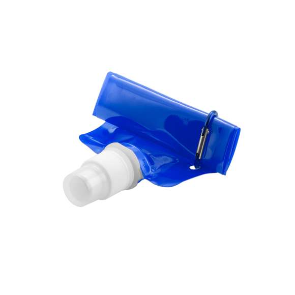 Bidón de 400ml de capacidad con cuerpo flexible en material PET de vivos colores . Con tapón de seguridad a rosca y mosquetón metálico de transporte a juego. Disponible manual de instrucciones en español e inglés.