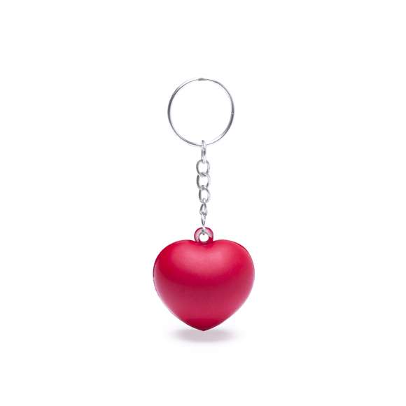  	Original llavero antiestrés con cuerpo en suave PU en divertido diseño corazón.