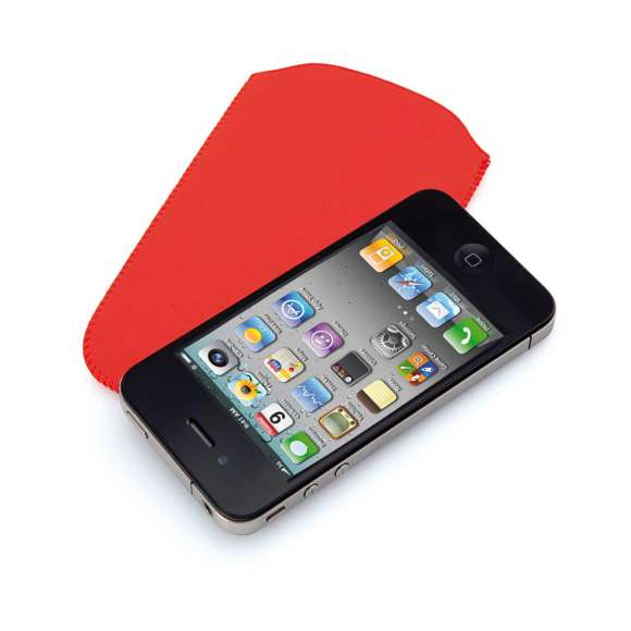  	Práctica funda para smarthone en suave microfibra de llamativos colores y cierre con tira de velcro.