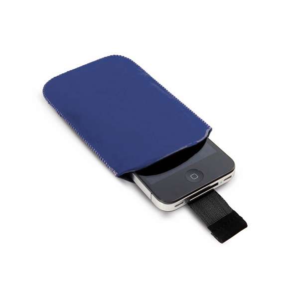  	Práctica funda para smarthone en suave microfibra de llamativos colores y cierre con tira de velcro.