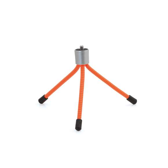  	Trípode para cámaras con tornillo de ajuste universal y patas flexibles con acabado en goma antideslizante para fijación en todo tipo de superficies.Presentado en caja individual.