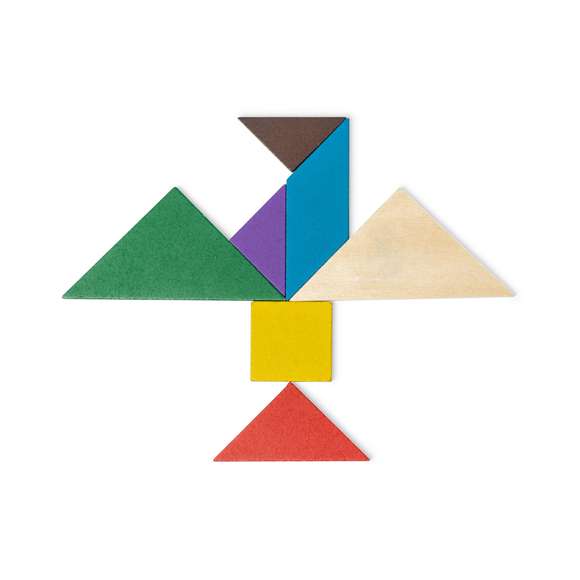 Puzzle de madera con piezas multicolor para despertar el ingenio y habilidad de los más pequeños.