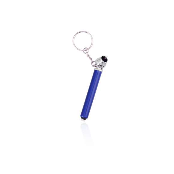 Llavero medidor de presión para neumáticos con cuerpo acabado en aluminio de vivos y variados colores.