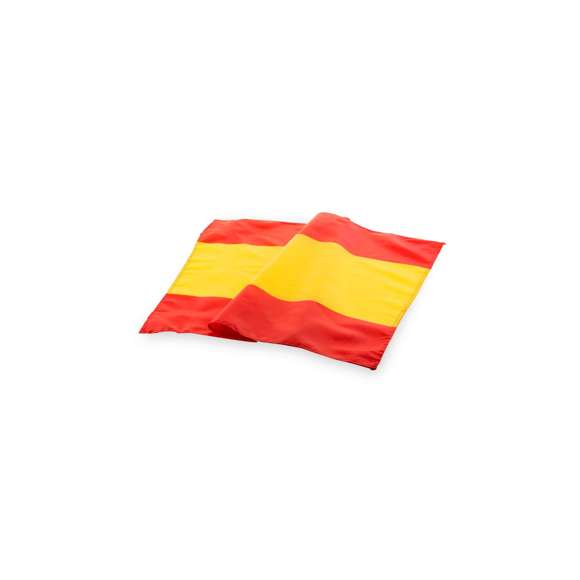  	Bandera de España en suave y resistente poliéster con cintas de ajuste.
