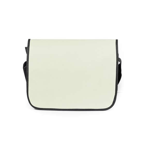 Portadocumentos con solapa de cierre de velcro en resistente non-woven con elegante ribete en color negro. Con compartimentos interiores para bolígrafos.