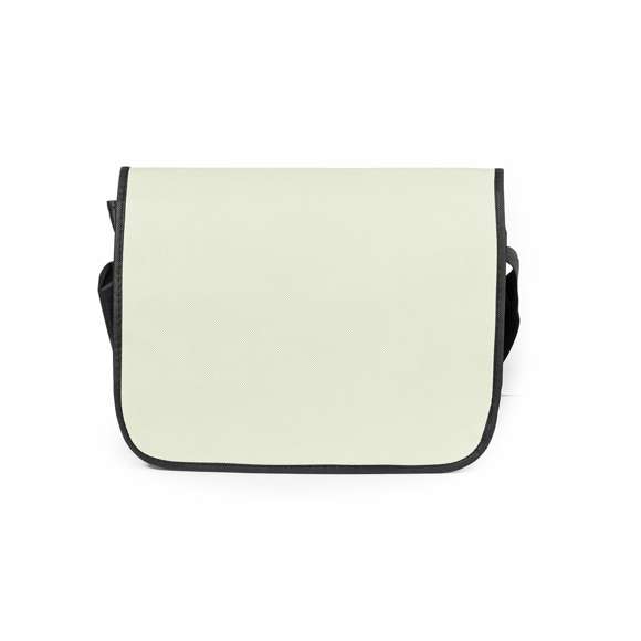 Portadocumentos con solapa de cierre de velcro en resistente non-woven con elegante ribete en color negro. Con compartimentos interiores para bolígrafos.