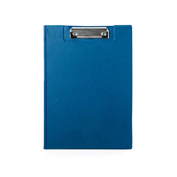 Clásica carpeta de pinza en variados colores y acabado en suave PVC. Con bolsillo transparente de solapa interior en resistente PVC.