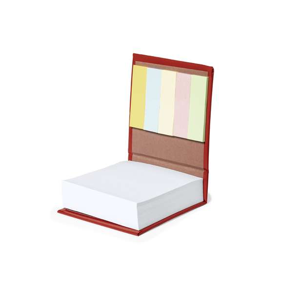 Portanotas con tapas de suave tacto acabadas en resistente cartón rígido brillante y en originales colores. Con 200 hojas lisas y 125 mini notas adhesivas.