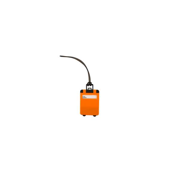 Original identificador de maletas de diseño de trolley en resistente material de combinación bicolor y extensa gama de vivos colores. Con resistente cinta de acople y tarjeta de identificación en castellano e inglés.