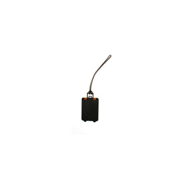 Original identificador de maletas de diseño de trolley en resistente material de combinación bicolor y extensa gama de vivos colores. Con resistente cinta de acople y tarjeta de identificación en castellano e inglés.