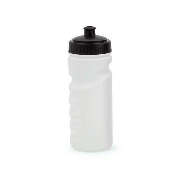 Bidón de 500 ml fabricado en resistente PE. Con diseño ergonómico que se adapta perfectamente a la mano y tapón a rosca con dosificador, que garantiza un sellado perfecto. Disponible en variada gama de colores.
