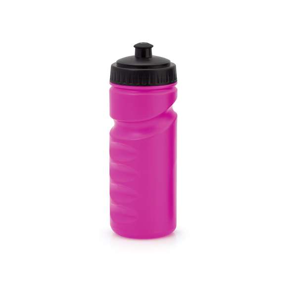 Bidón de 500 ml fabricado en resistente PE. Con diseño ergonómico que se adapta perfectamente a la mano y tapón a rosca con dosificador, que garantiza un sellado perfecto. Disponible en variada gama de colores.