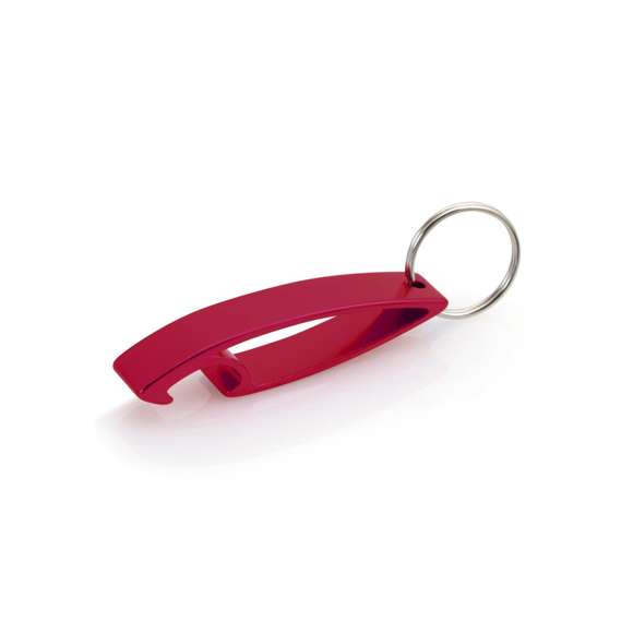 Llavero abridor con cuerpo de aluminio en variados y vivos colores. Especialmente diseñado para marcaje en láser.