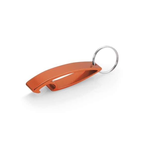 Llavero abridor con cuerpo de aluminio en variados y vivos colores. Especialmente diseñado para marcaje en láser.