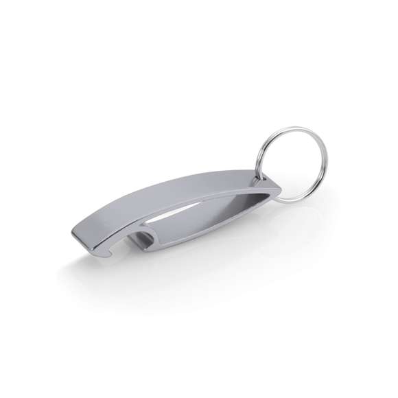 Llavero abridor con cuerpo de aluminio en variados y vivos colores. Especialmente diseñado para marcaje en láser.